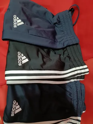 3 pantalones Chándal Adidas Negro y Azul
