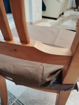 4 Fundas Silla Marrón Velcro