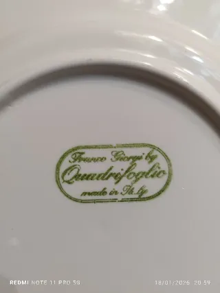 Platos Porcelana Italiana Quadrifoglio