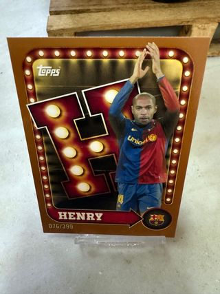Tarjeta Topps Henry F.C. Barcelona /399