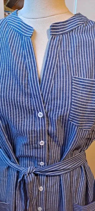 Mono rayas azul y blanco