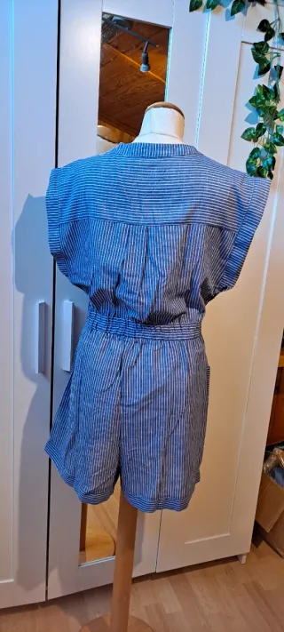 Mono rayas azul y blanco