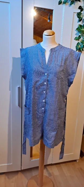 Mono rayas azul y blanco