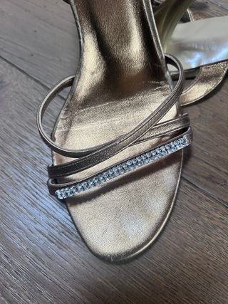 Sandali Donna Piu oro-bronzo con tacco