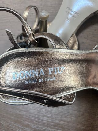 Sandali Donna Piu oro-bronzo con tacco