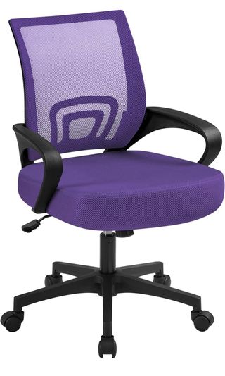 Silla de escritorio ergonómica púrpura