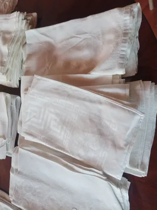 Lotto tovaglioli antichi in lino