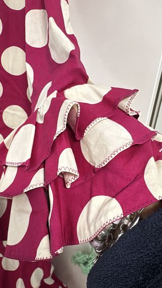 Vestido de flamenca rojo y blanco