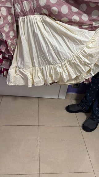 Vestido de flamenca rojo y blanco