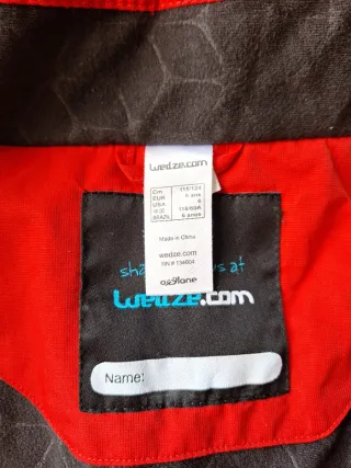Chaqueta de esquí infantil roja marca Wedze 6 años