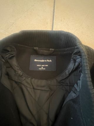 Bomber Abercrombie & Fitch Uomo Nero/Beige
