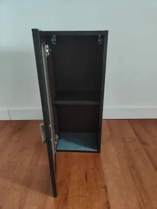 Mueble de baño madera y cristal