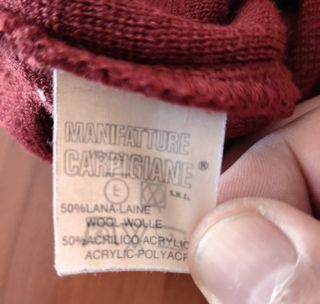 Maglione Cardigan Compass Card Vintage Anni '80 Tg