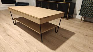 Mesa Centro Elevable Roble Europeo