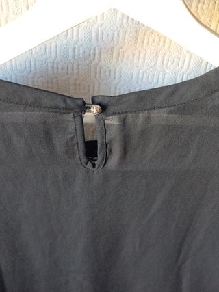 Camisa negra talla M transparencias manga corta