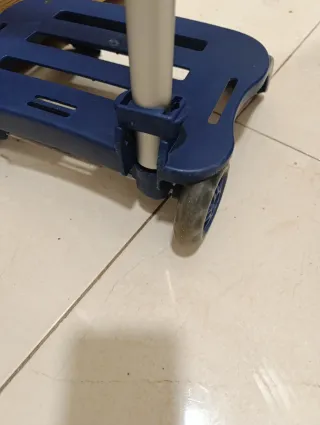 Carro para mochila azul