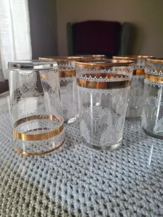 6 Vasos Antiguos Dorados