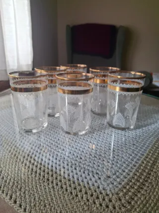 6 Vasos Antiguos Dorados