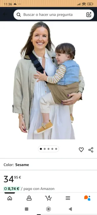 Portabebés Ligero de Cadera