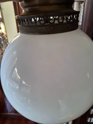 Lámpara globo vintage metal y cristal