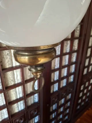 Lámpara globo vintage metal y cristal