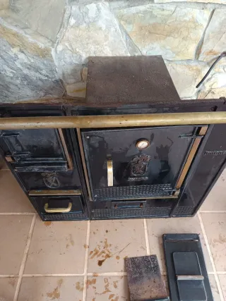 Cocina de leña de hierro