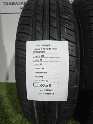 175 65 15 84H DUNLOP SP SPORT FAST RESPONSE