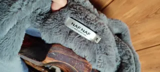 CAZADORA BOMBER MUJER PELUCHE GRIS NAF NAF