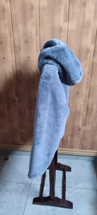 CAZADORA BOMBER MUJER PELUCHE GRIS NAF NAF