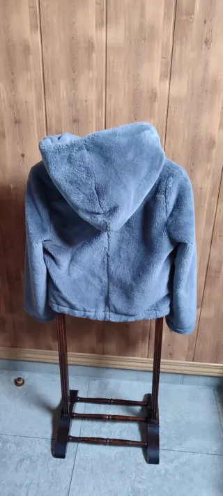 CAZADORA BOMBER MUJER PELUCHE GRIS NAF NAF