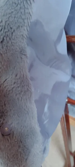 CAZADORA BOMBER MUJER PELUCHE GRIS NAF NAF