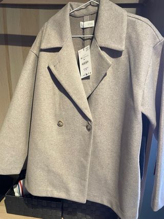 Abrigo Zara Beige Talla M