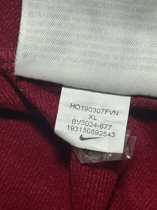 Felpa Nike Zip Bordeaux XL