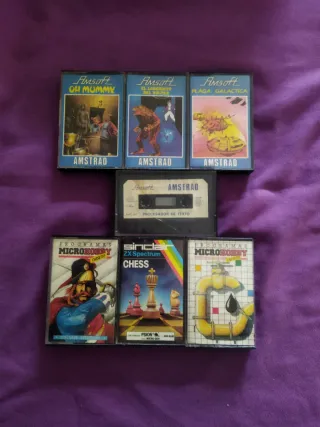 Lote 7 juegos Amstrad y Spectrum Cassette