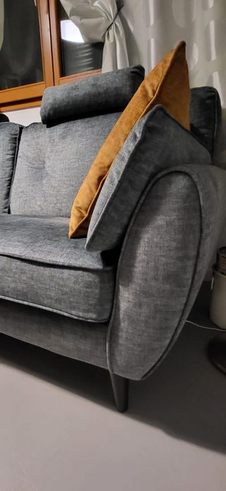 Divano 4 posti Albignano tessuto grigio