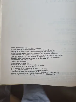 Libro Medicina Interna. Cecil