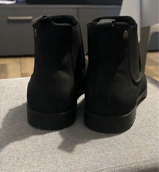 Stivaletti Chelsea neri effetto scamosciato