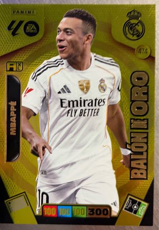 Carta Mbappé Balón de Oro Adrenalyn 25-26