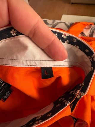 Camisa naranja 7camicie hombre