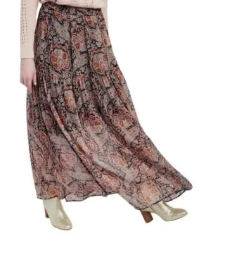 Falda larga Naf Naf estampada