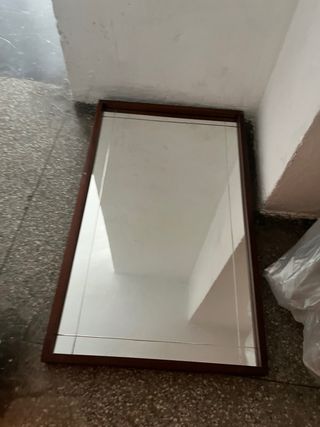 Espejo antiguo marco madera