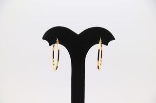 PENDIENTES ARO GRECA. Huecos. Oro 18k.