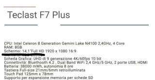 Teclast F7 Plus - Non funzionante