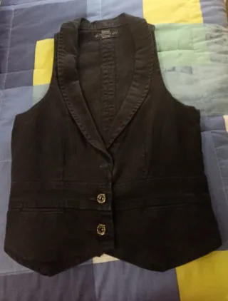 Chaleco vaquero negro