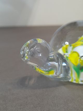 Fermacarte in Murano Tartaruga e Fiori