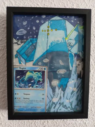Carta Pokémon Regice con cuadro decorativo