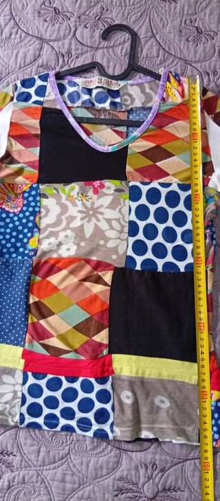 Camiseta Patchwork Multicolor Talla M