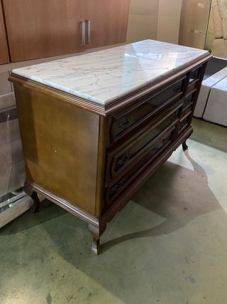 Aparador madera tapa mármol