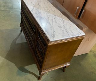 Aparador madera tapa mármol