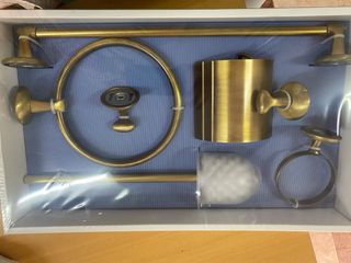 Juego Accesorios Baño Bronce Nuevo